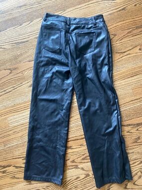 Black Faux Leather Pants